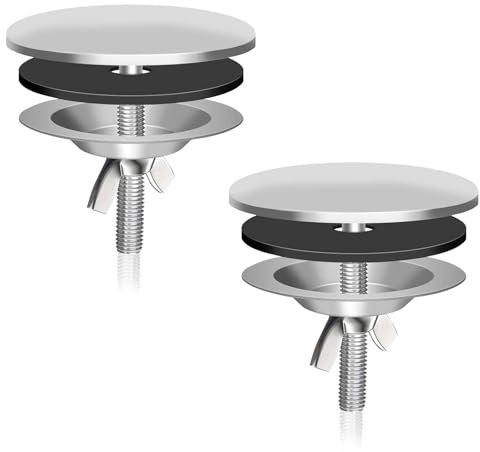 2 Pcs 2 Inch Sink Hole Cover for Kitchen, Good Sealing Sink Tap Hole Plug, Stainless Steel Faucet Hole Cover, Leakage Prevention Blanking Metal Plug (glossy chrome)