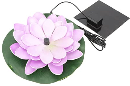 HANABASS Fontaine Solaire Étang Décorative avec Nénuphar Flottant pour Jardin Extérieur Pompe Bassin Et Parc