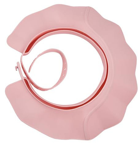 Duschhaube Kinder Augen und Ohren Schützen Haare Waschen Kinderschutz Einstellbar Duschhaube Verdreifachen Badehaube Kinder Silikon (Rosa)