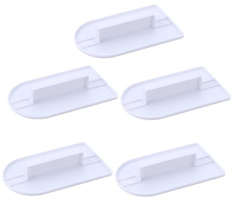SHOWERORO 5piezas Raspadores y Alisadores De Fondant Para Decoración De Pasteles Herramientas De Pastelería Para Alisar Crema y Fondant Utensilios De Cocina Blanco