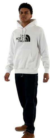 The North Face NF0A89EMLA9 M Drew Peak Pullover Hoodie Sweatshirt Homme TNF White/TNF Black Taille XL