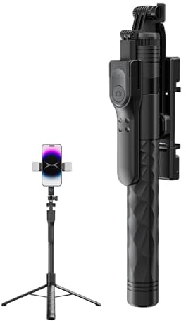 Perche à Selfie pour téléphone Portable – Trépied réglable en Hauteur – | Perche à selfie avec stabilisateur portable, trépied pour téléphone portable pour selfies de , enregistrement vidéo Vlo