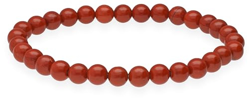 Lebensquelle Plus Kugelarmband | Perlen Armband 6 mm | Hochwertiges Edelsteinarmband | Natur Stein Edelsteinarmband dehnbar