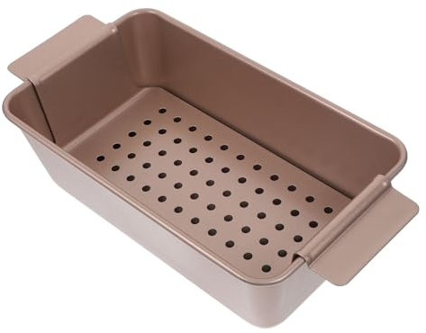 DINHEAROM Stampo per Antiaderente in Alluminio da 25 Cm con Manici Stampo da Forno per Pane e Toast Utensile per