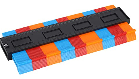 Itonash Calibre de Perfiles, Medidor de Contorno de Contorno de Forma de Forma Múltiple con Tiras Simétricas de Alta Densidad, para Colocación de Pisos, Corte de Alfombras, Tono de