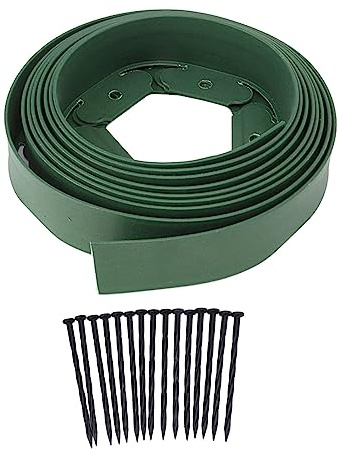 Haofy Bordure de Jardin, Bordure de Pelouse Flexible, Installation sans Creuser, Longueur 5 M pour Parterres de Fleurs et Paysages (5 cm * 5 cm * 5 m)