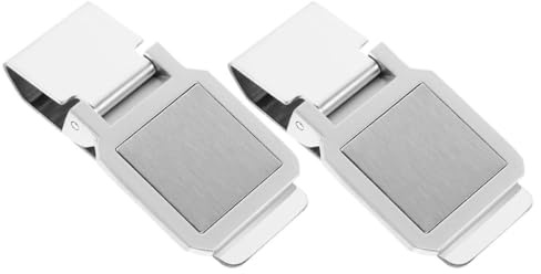 SHERCHPRY Fermasoldi in Acciaio Inossidabile 2 Pezzi Clip Pratica per Denaro e Carte, Design Moderno e Compatto Adatto per Ufficio e Uso Quotidiano