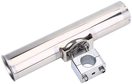 POENVFPO Fishing Rod Pole Holder Clamp, Stainless Steel Support Stand Mount for Boat Railing Diameter 1 Inch