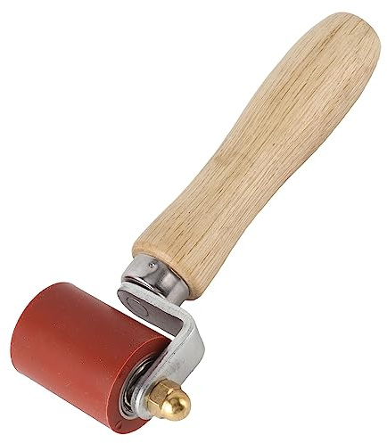 Rouleau de Couture en Silicone, Outil de Rouleau de Papier Peint, Outil Ergonomique de Rouleaux de Couture de lissage détachables pour Ruban de toiture en PVC (Red Width 40mm/ 1.6in)
