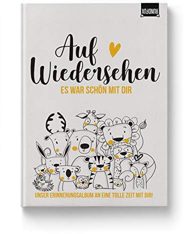 Das XXL Freundebuch zum Abschied für 40 Arbeitskollegen, Vereinsmitglieder, Lehrer, Bekannte - Abschiedsgeschenk, Austritt aus der Firma, Rente, Jobwechsel RUNDFUX