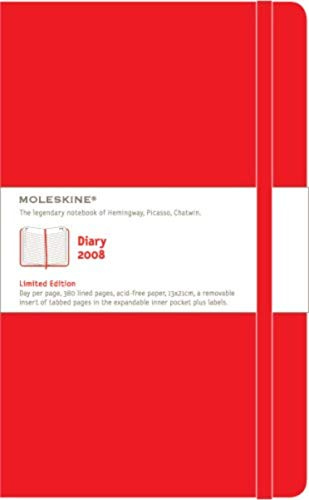 Moleskine Large Red Diary Daily 2008
