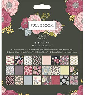 Papermania 6 x 6 Paper Pad (50 Stück) - Vollblüte