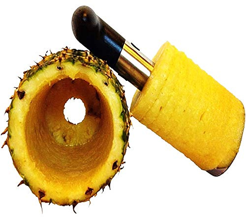 Coupe-ananas acier inoxydable poignée ergonomique ustensile cuisine éplucher enlever trognon trancher fruits tropicaux vu à la télé idée cadeau Noël anniversaire