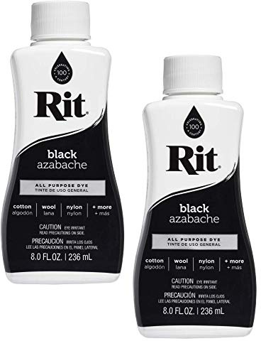 Rit All-Purpose Liquid Dye, 8 Ounce, Black - 2 Pack