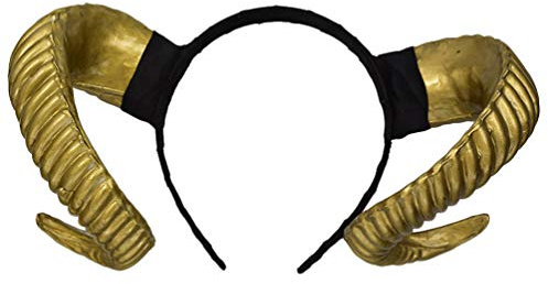 STOBOK Schaf Horn Stirnband Teufel Dämon Hörner Stirnband für Halloween Kostüm Cosplay Foto Requisiten (Golden)