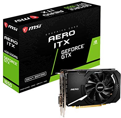 MSI Gaming GeForce GTX 1650 128 bits HDMI/DP/DVI 4GB GDRR6 HDCP Compatible con DirectX 12 VR Ready ITX Tarjeta gráfica (GTX 1650 D6 Aero ITX OCV1) (G165D6AIC1)