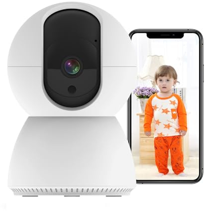 WOLF-GUARD K2 TuYa säkerhetskamera, 1080P WiFi babyskärm, 2-vägs ljud, rörelsedetektion, IR nattvision, fungerar med Alexa