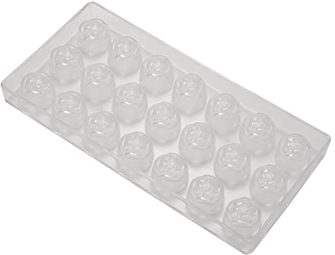 Hojffuue 2 Pack Rose Form Polycarbonat Schokoladen Form SüßIgkeiten Herstellen Formen, Schokoladen Form Tablett für Gelee, TrüFfel, SüßIgkeiten, Kekse
