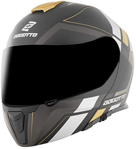 Bogotto FF403 Murata Klapphelm, schwarz/Gold, XL (61/62)