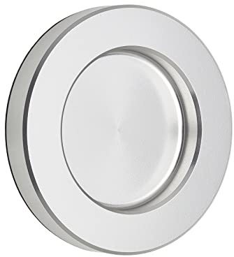 SOTECH Poignée de porte coulissante TEYO aspect inox Ø 70 x 10 mm autocollante (3M VHB) Poignée de meuble en inox Poignée coquille pour portes en verre & portes de chambre de