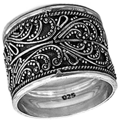 Solider 925 Sterling Silber Bali Ring, Statement Ring, Boho Ring, hervorragender Ring, böhmischer Ring, metaphysischer Geschenkring, Damenbandring, einzigartiger Muttertagsgeschenkring