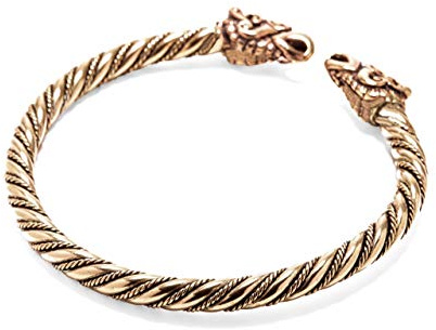 Windalf Wikinger Armreif ODINS RABEN 5.7 cm Wikinger Hugin Munin Armschmuck Handarbeit Bronze