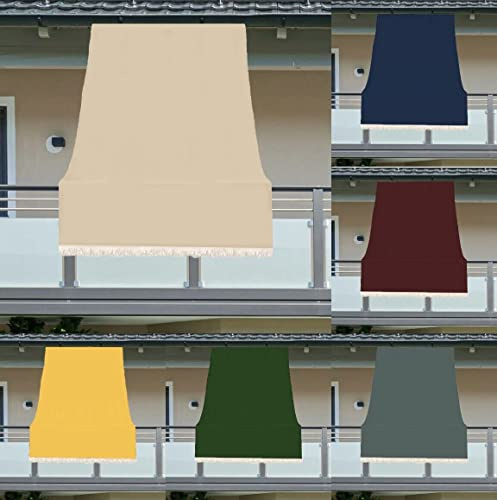 Luga TENDA DA SOLE CON ANELLI RESISTENTE ESTERNI BALCONE VERANDA GIARDINO 2022 (300X300, BEIGE)