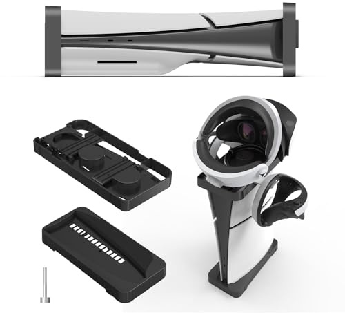 PALUMMA Horizontaler Ständer für PS5 Slim Disc & Digital Edition, Spielkonsolen-Controller-Halterung, kompatibel mit PS5 Slim Disc & Digital Edition, Mainframe horizontaler Speicher, Schwarz