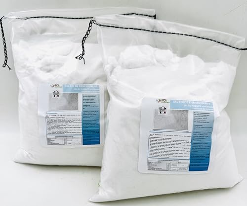 Sel Fin de Déneigement - déglaçant - Sel de Viabilité Hivernale – Cristaux 125–800 µm – Sec – Raffiné – Conforme NF en 16811-(2 X 4kg)