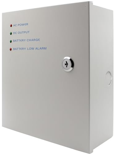 Control de fuente de alimentación CA 110-240 V a CC 12 V 5 A, unidad de fuente de alimentación UPS regulada en caja de metal con enlace de batería de respaldo para sistema de entrada de acceso a