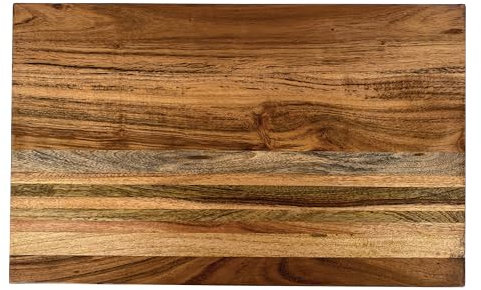 Creative Co-Op Tabla de cortar y queso rectangular de madera de acacia y mango, color natural
