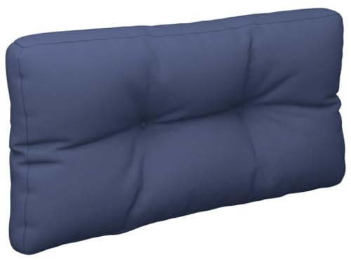 vidaXL Coussin de Palette, Galette de Siège Imperméable, Coussin de Jardin, Décoration d'Extérieur Terrasse, Bleu Marine 80x40x12 cm Tissu