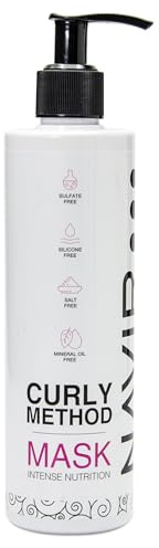NAVIR Professional | Locken Maske Methode Curly – Feuchtigkeitsspendende Haarmaske – Ohne Sulfate, Silikone, Parabene & Salz – Tiefe Pflege für Naturlocken – 275 ml