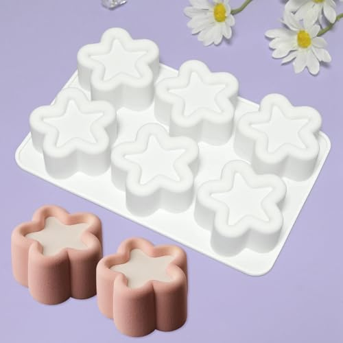 mostsom Star Shaped Mousse Silicone Molds Chocolate Cake Mould Dessert Baking Form Cake Decorating Tools (C_ Star)