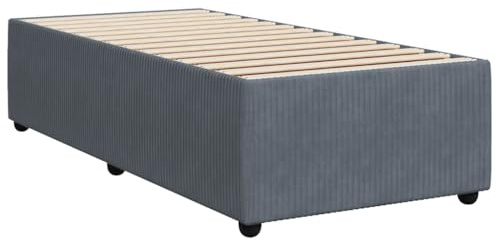vidaXL Bettgestell ohne Matratze Dunkelgrau 80x200 cm Samt