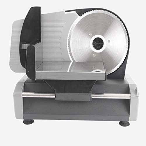 HSSMEUR Meat Slicer for Home Or Commercial Use,Meat Slicer Electric Deli Food Slicer,Removable 19Cm Stainless Steel Blade