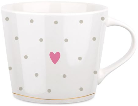 Grafik-Werkstatt Schreibkram Manufaktur, Herz, Kaffeetasse, 420 ml | Porzellantasse mit Echtgoldveredelung, 12 x 8,5 cm - viele Sprüche und Motive zur Auswahl, Handwäsche empfohlen