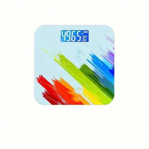 SYJYM Premium Tempered Glass Digital Body Scale - Sleek Square Design, Battery-Powered (AAA), Ideal for Home Health & Wellness