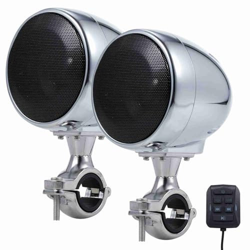 Lettore MP3 motociclistico da 3,5 pollici, sisteme di altoparlanti stereo audio moto con potenza di picco da 300 W, telecomando per lo scooter elettromobile ATV UTV 4 Wheeler Quad