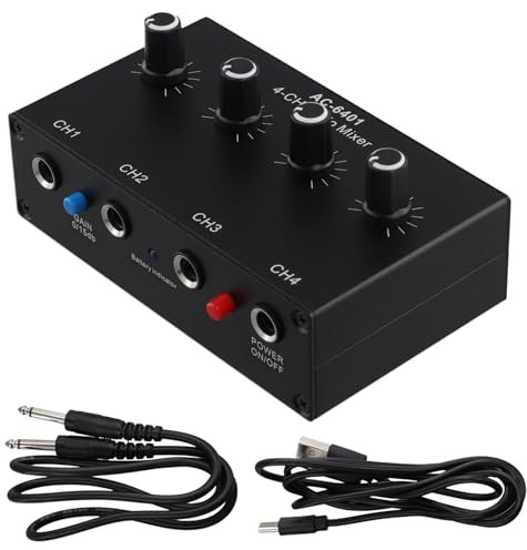 GIWFBQTR AC-6401 Microphone Condensateur Carte Son PC Ordinateur Audio USB Guitare Électrique Diffusion en Direct Enregistrement Carte Son