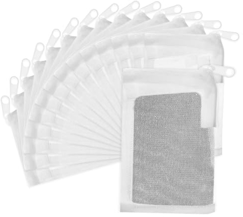 Gtziqa 15 Pcs Aquarium Filter Bags Media Mesh Filter Bags with Zipper | Reusable Polyester Net Bag for Activated Carbon, Bio Balls, Ceramic Rings, Fresh Saltwater Tanks (2.4 x 4)