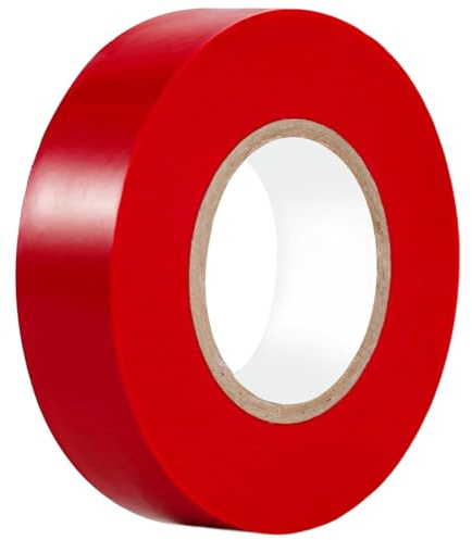 CRASPIRE Cinta Aislante Roja Impermeable (30) cm X 6561cm Adhesiva PVC Alta Temperatura Resistente Al Agua con Protección Ignífuga para Reparación Equipos Eléctricos Interior Y Exterior Menos 071 V