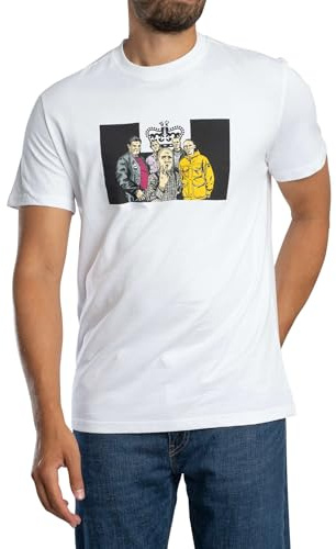 Weekend Offender Herren TIE Grafik T-Shirt, White