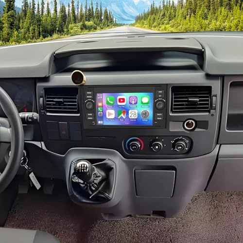 4+64G Android 13 bilradio för Ford Transit MK7 2007–2012 med trådlös Carplay Android bil, 7 tums pekskärm bilspelare radio GPS navigationshuvud enhet med WLAN FM SWC spegel länk delad skärm