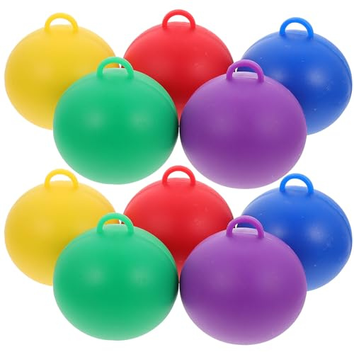 DIYEAH Pesas para Globos de Helio Reutilizables, 10 Unidades Coloridas (2 Moradas, 2 Rojas, 2 Amarillas, 2 Azules, 2 Verdes), Hechas de Plástico Ecológico, Ideales para Fiestas
