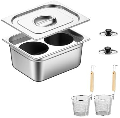 Set di pentole per pasta in acciaio inox con cestello e coperchio, per cucina domestica e cucina commerciale