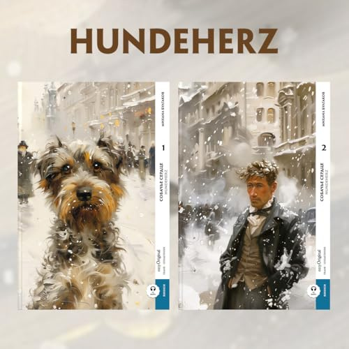 Sobatsch'je serdze / Hundeherz - 2 Teile (2 Bücher + Audio-Online) - Frank-Lesemethode - Kommentierte zweisprachige Ausgabe Russisch-Deutsch, m. 2 ... Lehrbuch - Russisch durch Eintauchen meistern