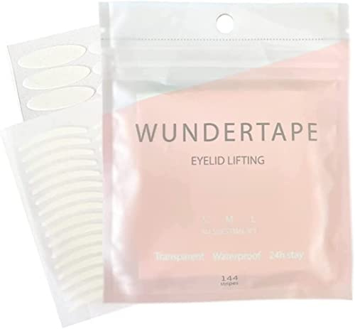 WUNDERTAPE Schlupflider Stripes Schlupflid-Tape Streifen zum Augenlid-Lifting ohne OP! (wasserfest, 24h Halt, double eyelid lifting tapes) Augenlid-Tape (S + M + L)