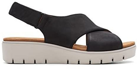Clarks dam Tådelare Un Karely Sun, Svart svart nubuck, 37 EU