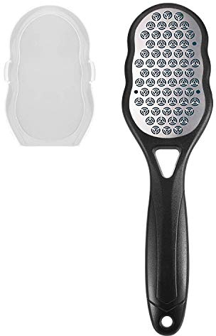 Sichy Hornhautentferner Hornhauthobel Hornhautraspel Fuß mit unkomplizierter Abdeckung – Hornhaut Entfernung – Edelstahl Hornhautfeile für Harte Haut – Fußpflege Pediküre Fußpflegegerät (schwarz)